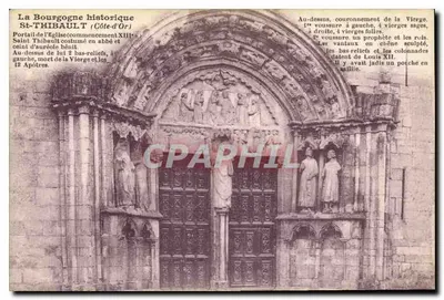 Portal da Igreja de São Tibúrdio (Côte-d'Or) — A Borgonha Histórica — Edição "Artista", Paris