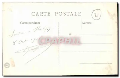 Resten van de Krypta van de Abdis - Flavigny (Côte-d'Or) — Uiterste zijaanzicht — Collectie J. Le Flavigny — Achterkant