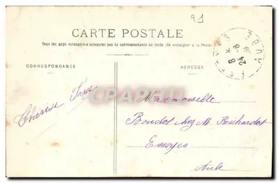 Widok nad rzeką Aube między Veuxhailles a Montigny-sur-Aube — Châtillon-sur-Seine (Côte-d'Or) — Wydawca nieznany — Rewers