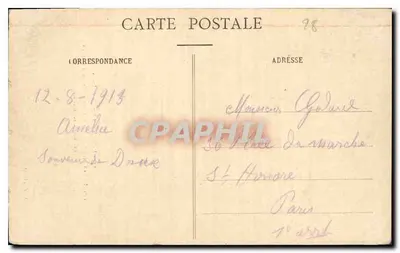 Dreux - Capilla de San Luis - Vidriera representando al Cristo muerto en la Cruz entre dos ladrones, los muertos resucitando — Ch. Foucault, editor, Dreux — Reverso