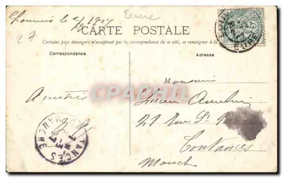 Louvières — Katedra Notre-Dame, południowy portal — Książnica Barthé, Louviers — Rewers