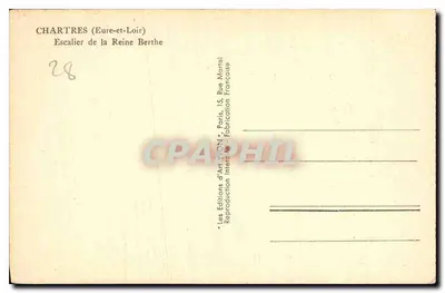 Chartres (Eure-et-Loir) — Schody Królowej Berthe — Éditions d'Art Yvon — Rewers