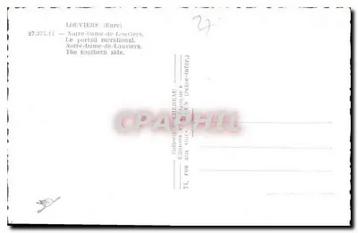 Louvières (Eure) — Nossa Senhora de Louvières — O portal meridional — Edições Gireneau — Verso