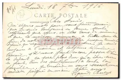 Évreux (Eure) — Wielki portal katedry — Wyd. L. Lecle, Évreux — Rewers
