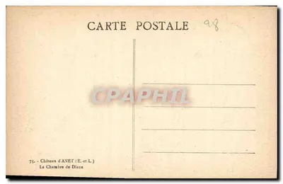 A Câmara de Diana — Castelo de Anet (E.-et L.) — editor anônimo, n°75 — Verso