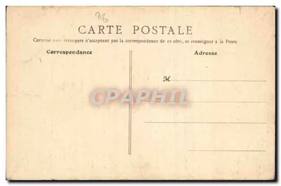 Castelo de Anet — O Parque e o Canal — B. F., Paris, n°47 — Verso