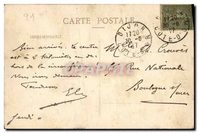 Dijon - Kościół Świętego Michała — widok fasady z dwiema wieżami — L. F. wyd. — Rewers
