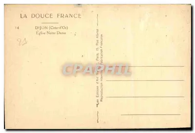 Dijon (Côte-d'Or) — Katedra Najświętszej Maryi Panny — Wydawnictwo La Douce France — Rewers