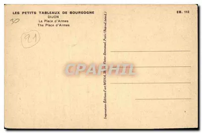Place d'Armes — Dijon — Éditions d'art MONA — Rewers