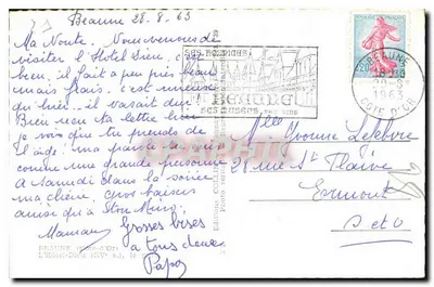 Beaune — Widok na Szpital św. Anny (XVe w.) — Wydawnictwo Collin — Rewers