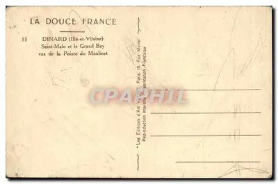Dinard (Ille-et-Vilaine) — Saint-Malo i Grand Béy z Punktu Moulinet — Wydawnictwo Art Wonn — Rewers