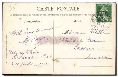 St-Lunaire - A Praia e o Grand-Hôtel — HLM, n°626 — Verso