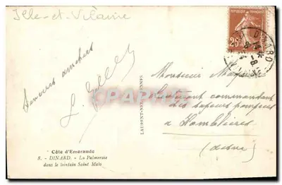 Côte d'Émeraude — Dinard — widok z portu z palmami — wydawca Loïc — Rewers