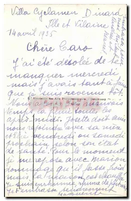 Dinard - La Vicomté - Widok na Dinard — wydawca ABA, nr 5 — Rewers