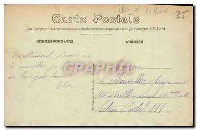 Rennes — Pałac Handlowy — Wydawca: Mary Roussellet, nr 10 — Rewers