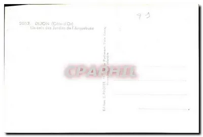 Ogród Arquebuse — Dijon (Côte-d'Or) — Wydawnictwo E. PROTET, Dole (Jura) — Rewers