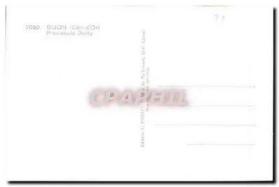 Dijon (Côte-d'Or) — Promenade Darcy — Wydanie E. PROJET, Dals (Jura) — Rewers