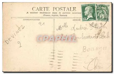 Dijon — Katedra św. Jana — widok budynku z wieżą i gotyckim portal — Rewers