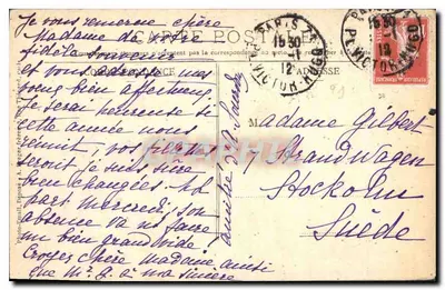 Stara pocztówka Dijon Źródło Mojżesza — Rewers