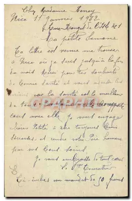 Widok z Mont Boron między sosnami — Nice — wydawca JND, n° 354 — Rewers
