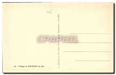 Wioska GOURDON — A.M. — L. Gilletta et Cie, wydawca — Rewers