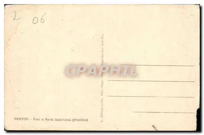 Most i Przepaść Świętego Ludwika — Menton — L. Giletta i Cie — Rewers
