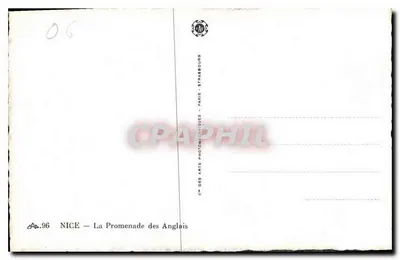 Nice — Promenada Anglika — C° des Arts Photographiques, Paryż — Rewers