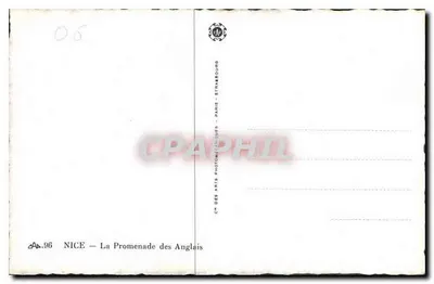 Nice — Promenada Anglików — C° des Arts Photographiques - Paryż - Strasburg — Rewers