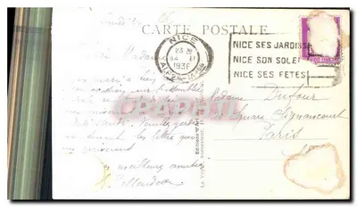 Nice — Widok z zamku — Foto Munier, n°57 — Rewers