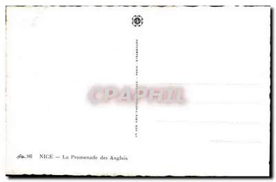 Nice — Promenada Anglika — C° des Arts Photographiques - Paryż — Rewers