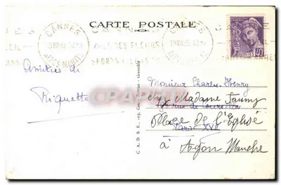CANNES — Port — Wydawca nieznany, nr serii 177 — Rewers