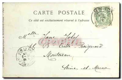 Panorama de Cannes — Vista tirada da Réservée — E. Roffet — Verso