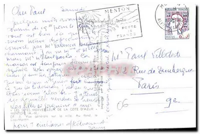 Ogólny widok miasta Menton — Cap-Martin — wydawca IA-M — Rewers