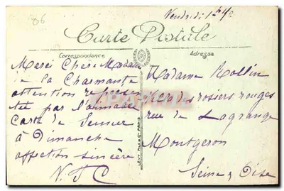 Cap Martin — Widok na Menton — Les Rochers — wydawca: Nowoczesna pocztówka n°12 — Rewers