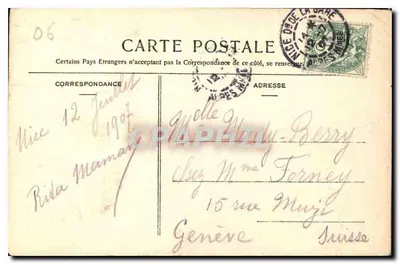 La Côte d'Azur — Nice — Widok z Mont Boron — wydane przez NANCY — Rewers