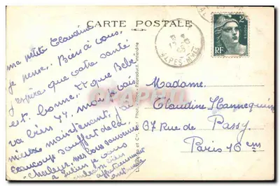 NICE — Widok z zamku — Zatoka Angielów — L. Gillet & Cie, n°113 — Rewers