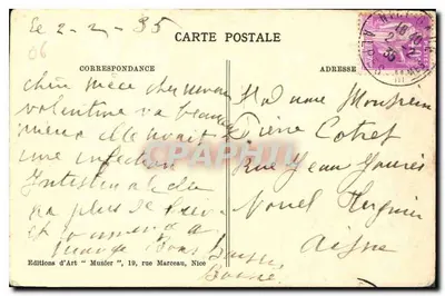 Nice — Entrada do Porto e Mont-Boron — Foto Munier, n°189 — Verso