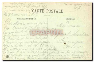 NANCY - Katedra św. Piotra (1885) — fasada z dwiema wieżami, jedna z nich niezakończona — Wydawnictwa Zjednoczone Nancy, nr 166 — Rewers