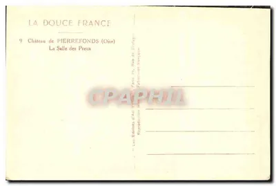 Zamek Pierrefonds (Oise) — Sala Preux — Wydawnictwo Sztuki 'La Douce France' — Rewers