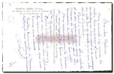 Most Tilisit i Wzgórze Krzyża Rudego — Lyon — Wyd. La Cigogne — Rewers