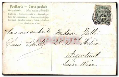 Bukiet kwiatów — Wesołych Świąt — Louis Thull — Rewers