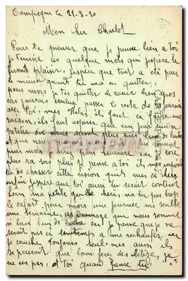 Compiègne — Zamek i Terrasy — Édit. Boursea, Compiègne, n°15 — Rewers