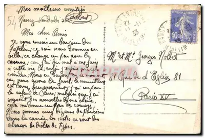 NANCY - Kościół Świętego Épvre — widok fasady gotyckiej z rożnem — wydawca A.P. n°42 — Rewers