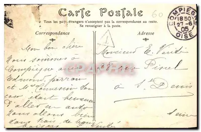 Compiègne — Het Kasteel en de Terrassen — NI Phot — Achterkant