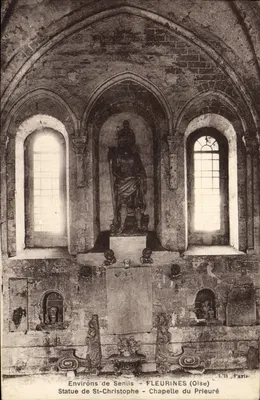 Estátua de São Cristóvão - Capela do Priorado - Fleurines (Oise) — L'H. Paris