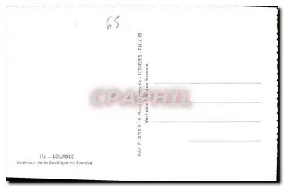Wnętrze Bazyliki Rosyjskiej — Lourdes — Wydawca Edlux — Rewers