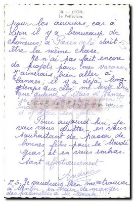Lyon — Prefeitura — A Prefeitura de Lyon — Verso