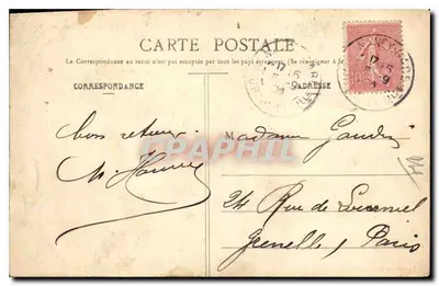 NANCY — Katedra św. Epwra i Plac Dames — Drukarnia Renaud, Sacy — Rewers