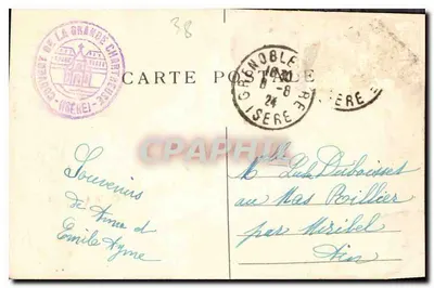Dauphiné - Visão geral do Convento da Grande-Chartreuse — CI.A.V. n°56 — Verso