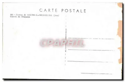 Grottes de Baume-les-Messieurs — Galerie du Diapason — Héliopramble-Malcon — Rewers